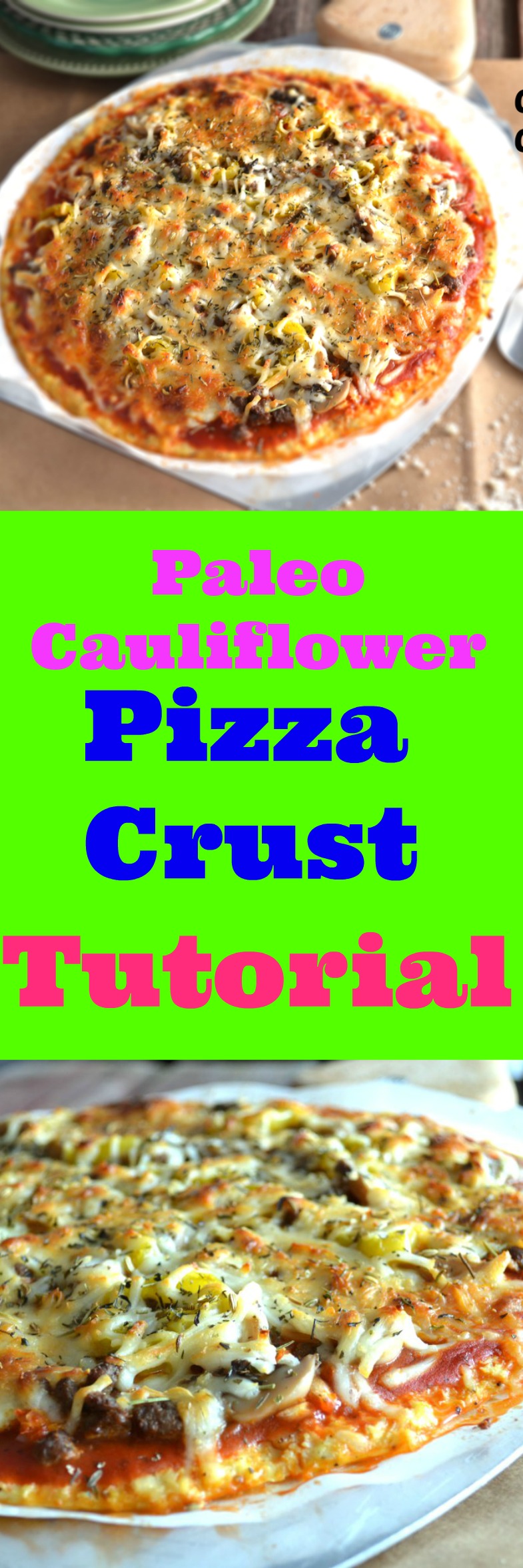 How to make Paleo Cauliflower Crust Pizza Recipe. That will help you with your Gluten-Free diet. This pizza crust is actually very simple to make, follow our tutorial! This healthy recipe is easy and low carb. The crust is crispy and can be made with no food processor.