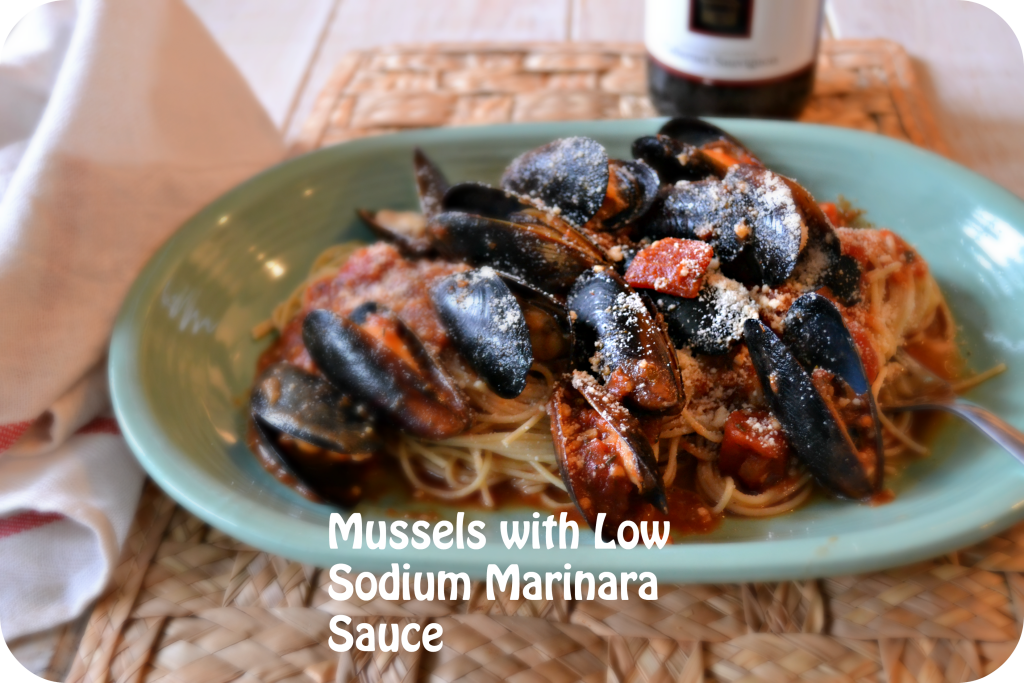 Mussels with Low Sodium Marinara sauce
