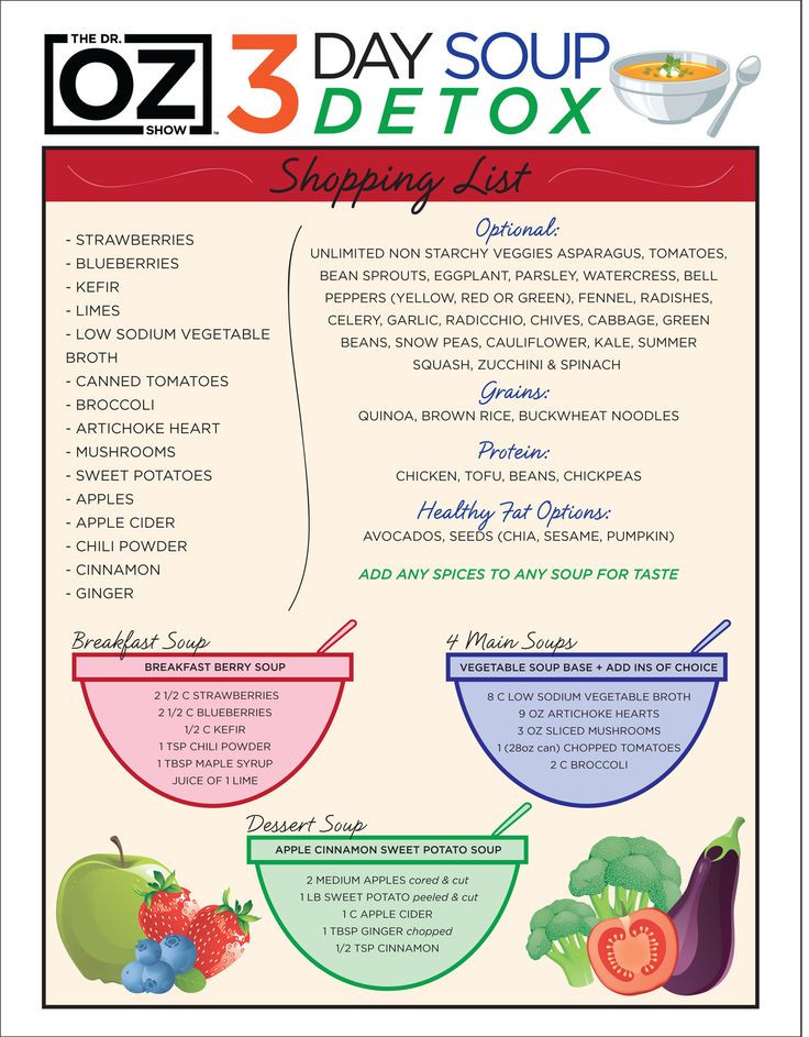 Dr. Oz Detox Soup to cleanse your system. Lose weight, lose the bloating in your belly.