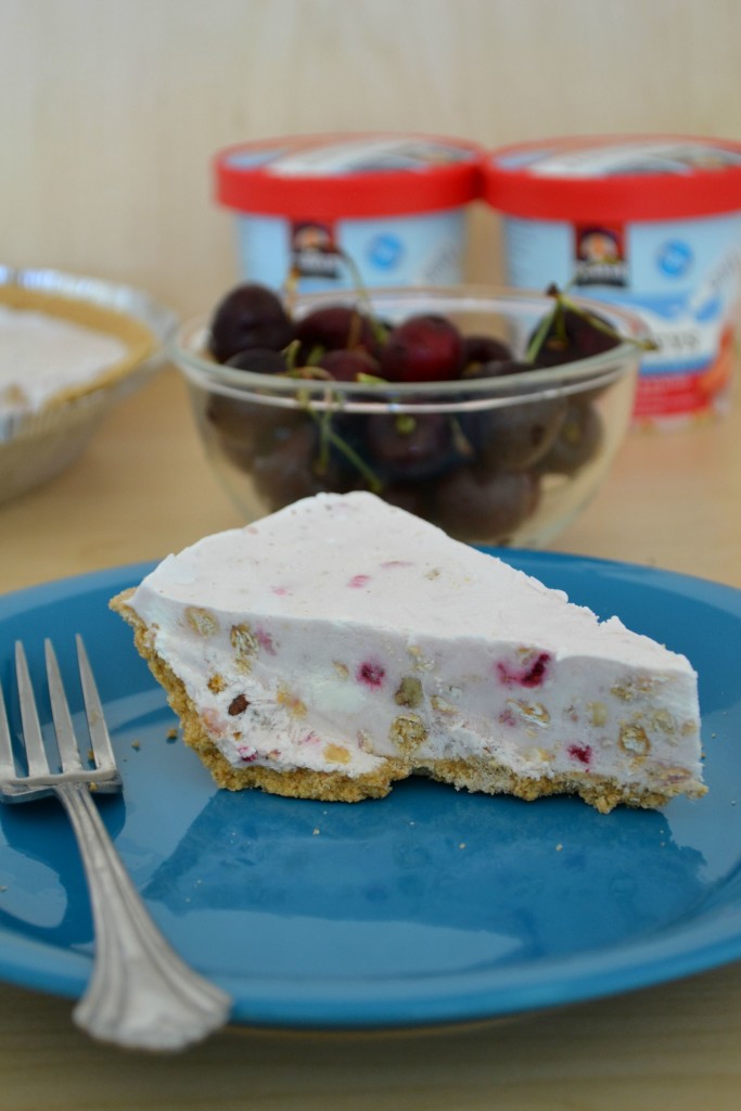 frozen yogurt pie made with oatmeal