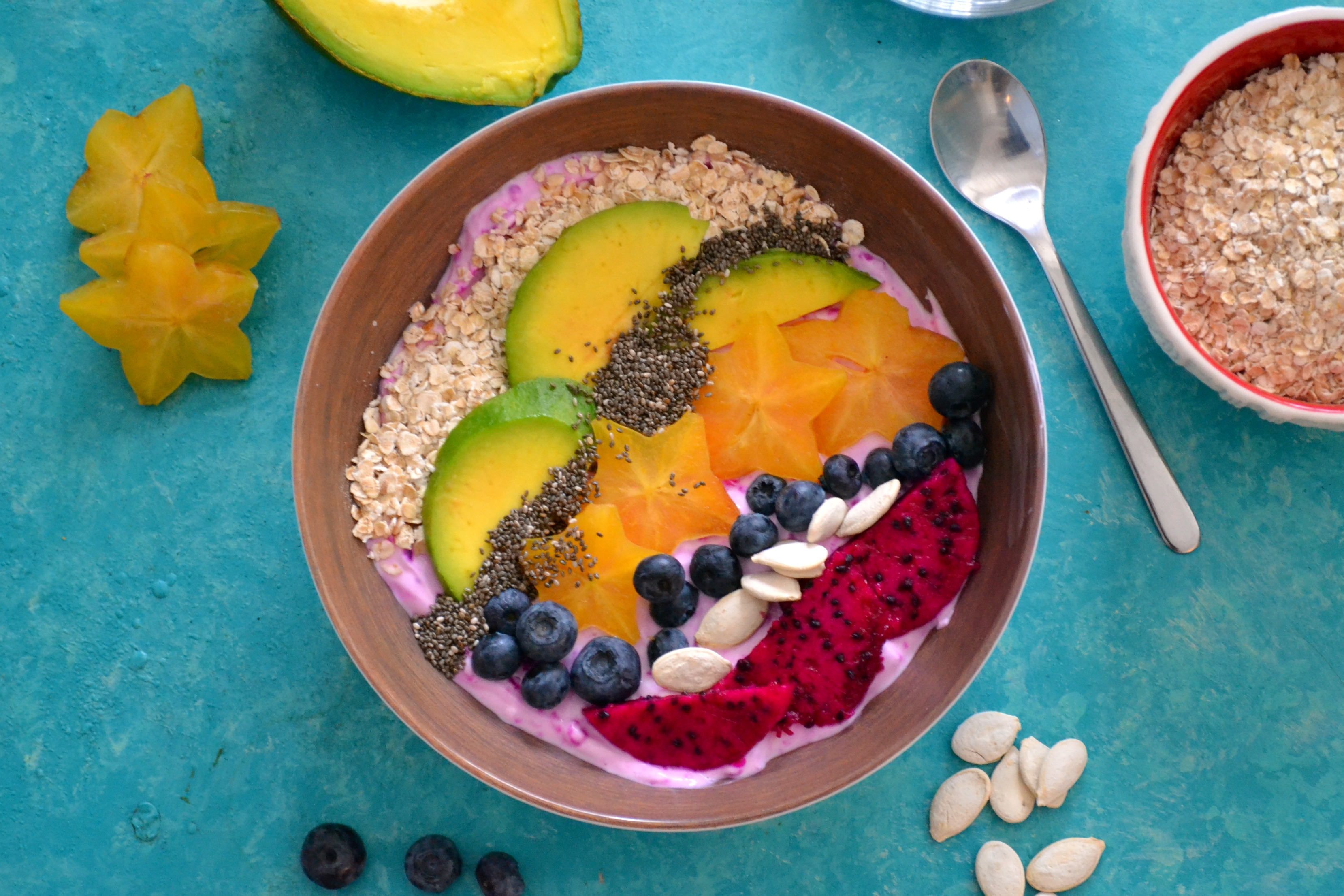 Tropical Breakfast Smoothie Bowl Superfood Recipe