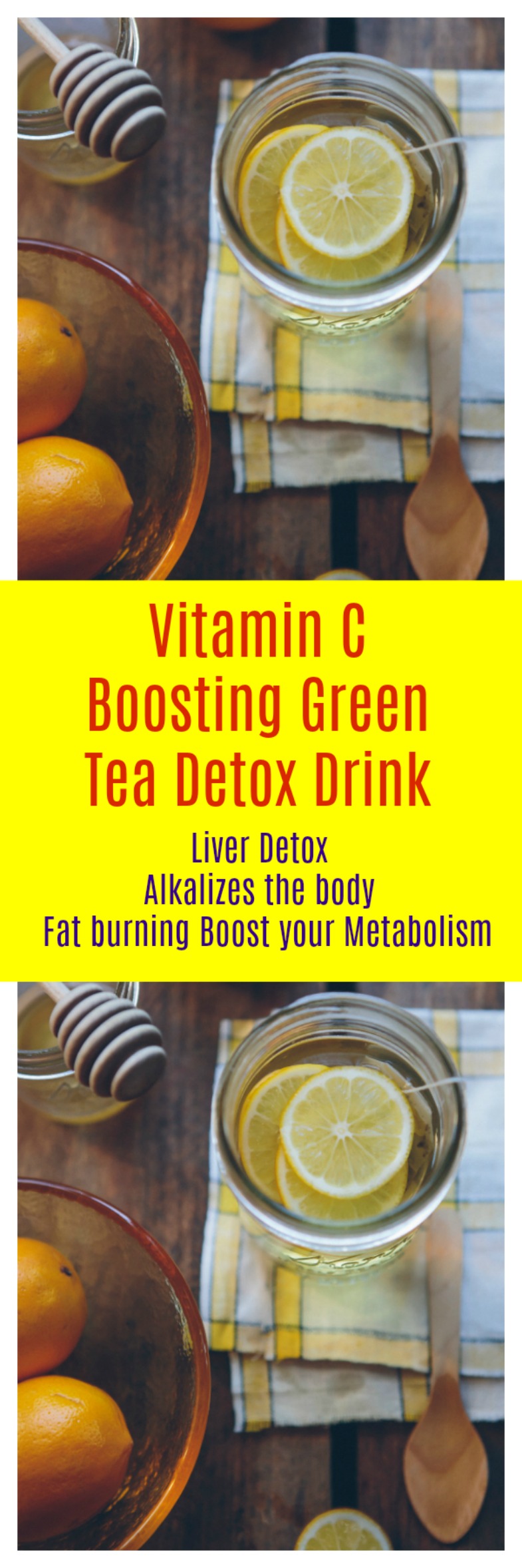 Vitamin C Boosting Green Tea Detox Drink is great for your overall health and it is loaded with antioxidants that you need each day.