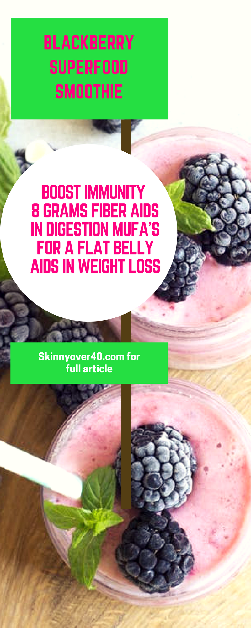 Eat a breakfast high in protein for your weight loss goals. This blackberry superfood smoothie will help you lose weight. If your on a diet don't skip breakfast eat beneficial ingredients.