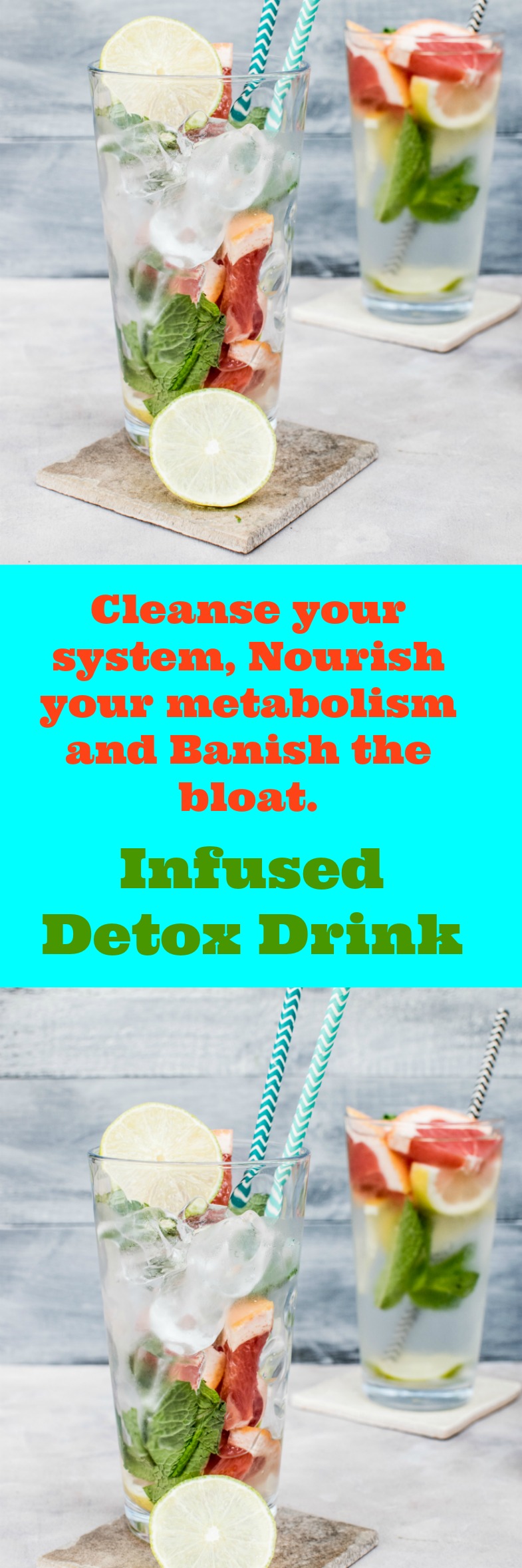 A refreshing infused detox water to cleanse your system, nourish your metabolism and banish the bloat. A fat burning drinks to help you with weight loss. Healthy living has never tasted so good!