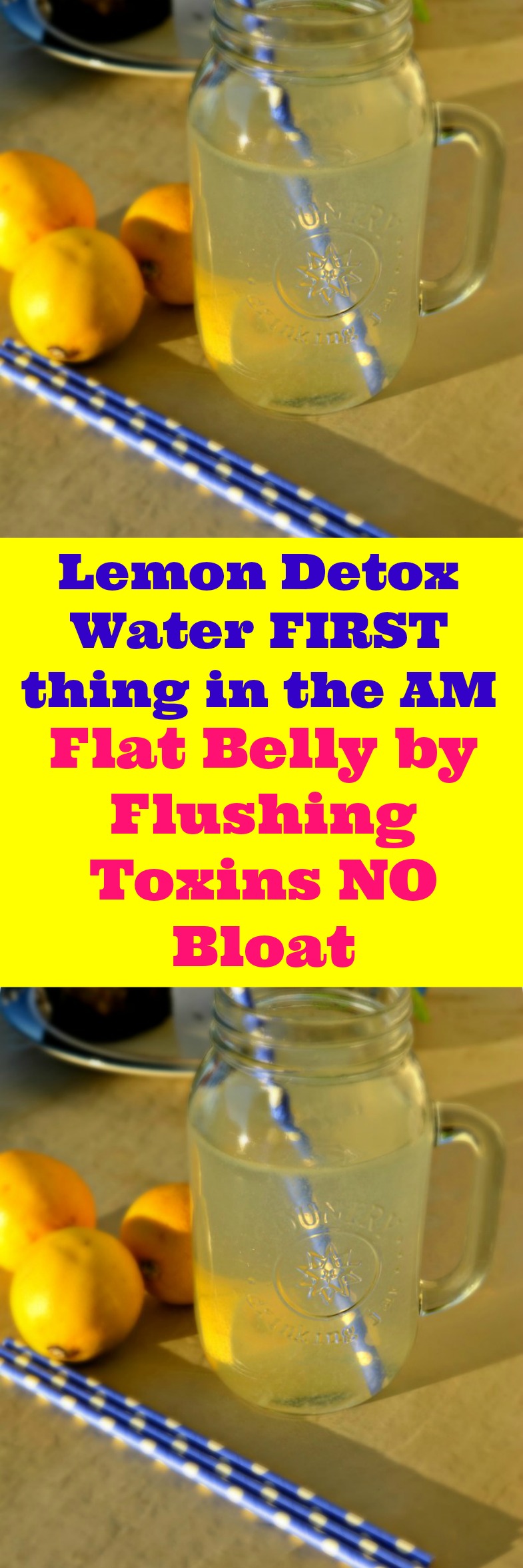 Drink first thing in the morning for weight loss and better digestion. Bloating will not occur. The benefits of lemons alkalize your body for better PH balance.