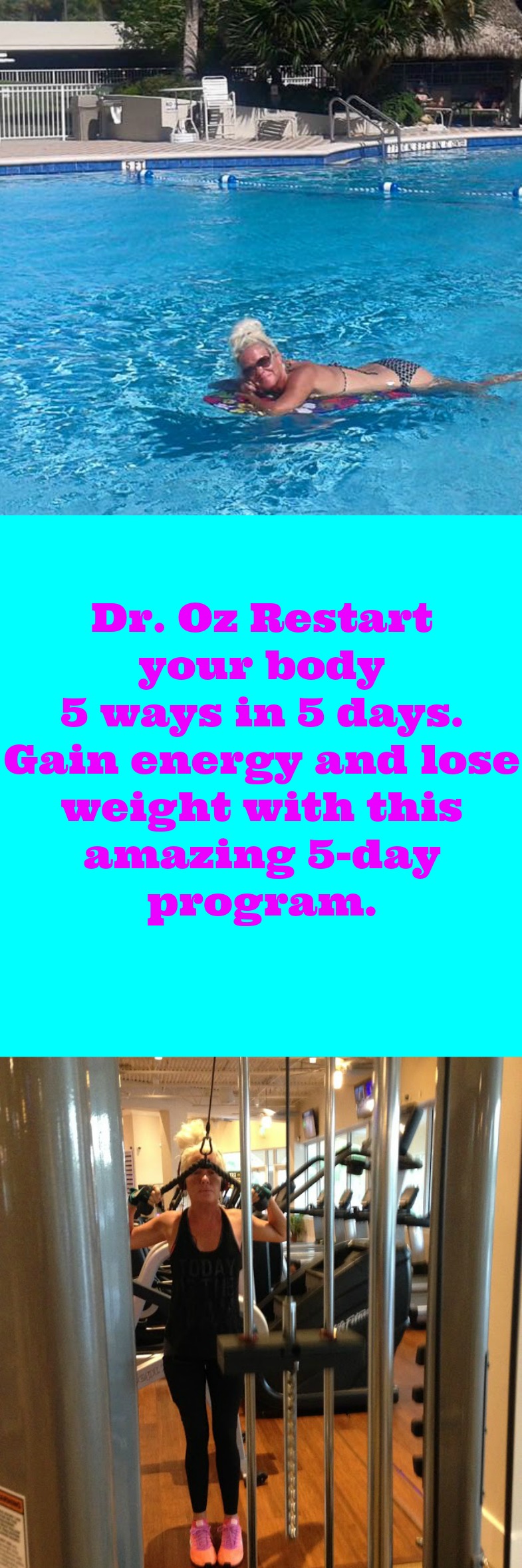 You'll want to Jumpstart your healthy goals this year with Dr. Oz Restart your body 5 ways in 5 days. Gain energy and lose weight with this amazing 5-day program. You will see rapid weight loss, lose belly fat with this healthy lifestyle recipe for weightloss.
