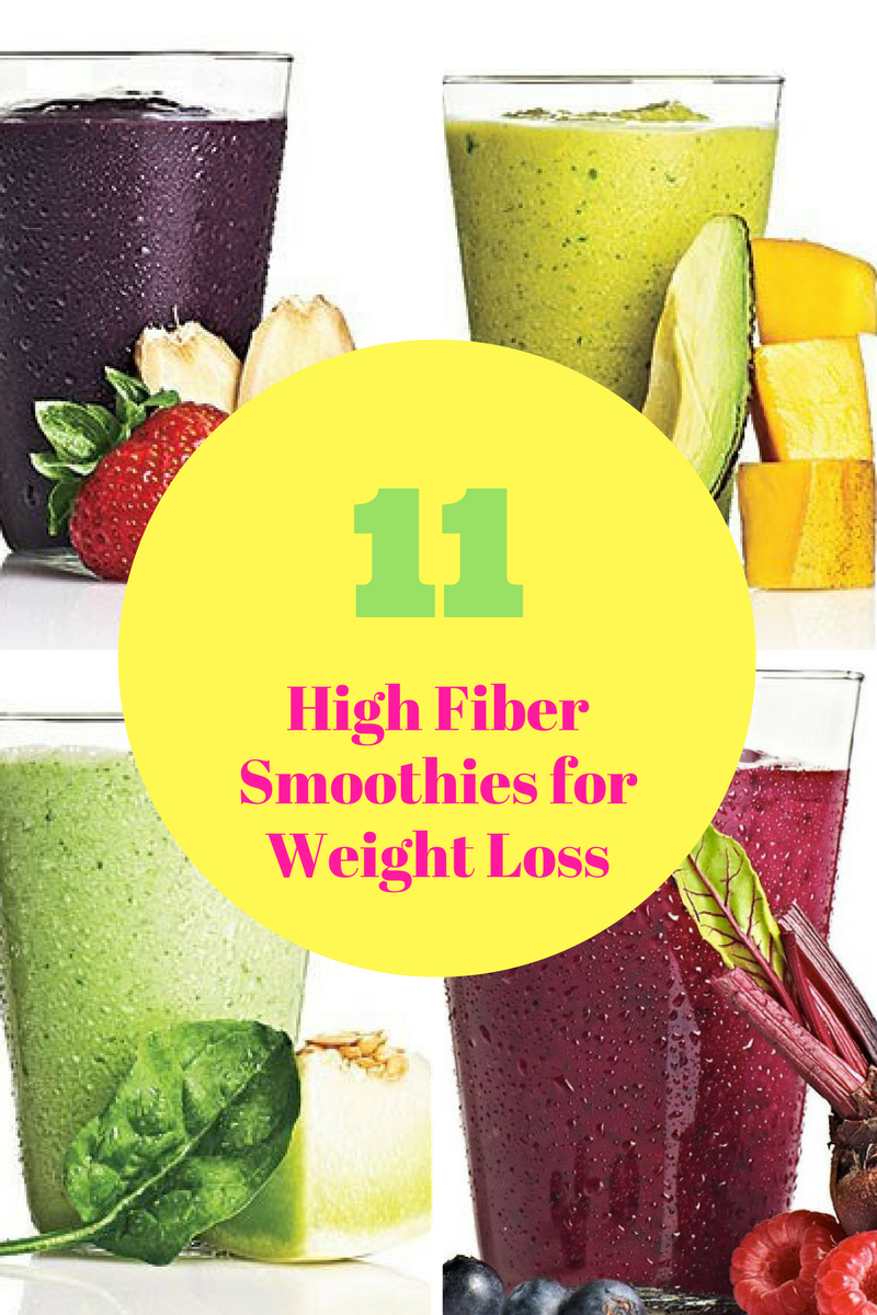 11 Healthy High Fiber Smoothies to help you lose weight, lose belly bloat and gain more energy. Boost your immune system with a healthy breakfast.