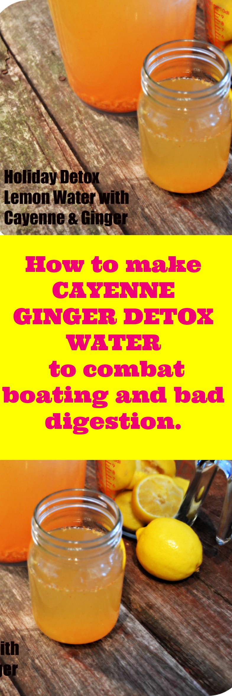 How to make CAYENNE GINGER DETOX WATER to combat boating and bad digestion
