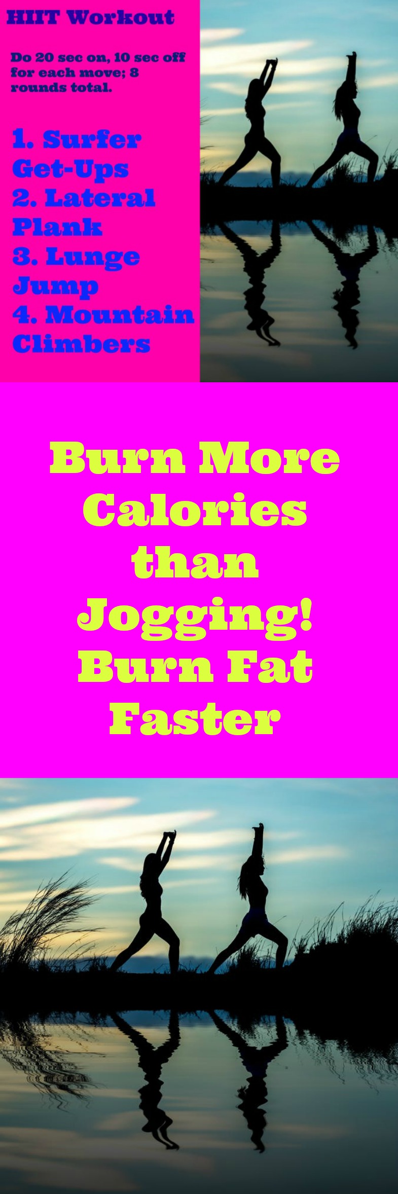 An easy beginner HIIT workout to burn fat faster with no weights. Video Instruction. Challenge your abs and feel the burn on your core.