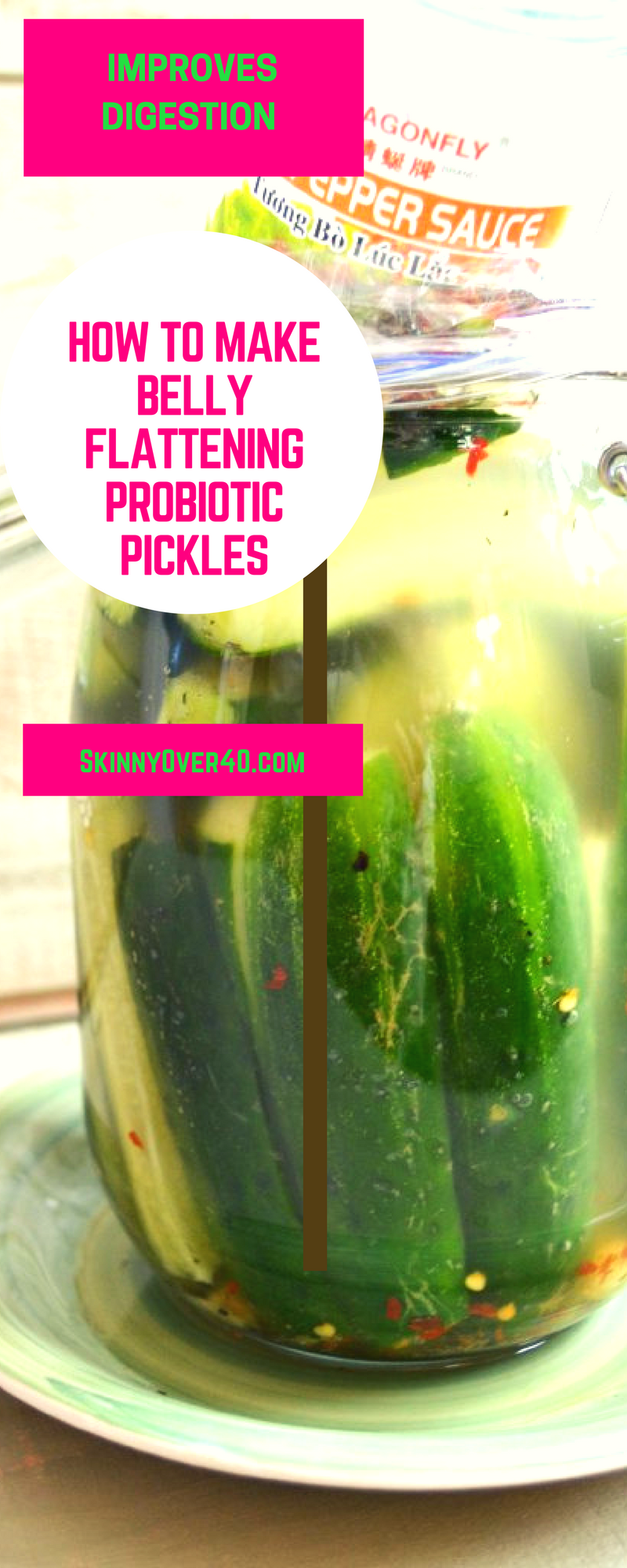 How to make homemade Probiotic Horseradish half sour pickles. Eating Probiotic Fermented foods will help you lose weight, flatten your belly and help with digestion.
