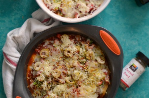 Cauliflower Pizza Bake